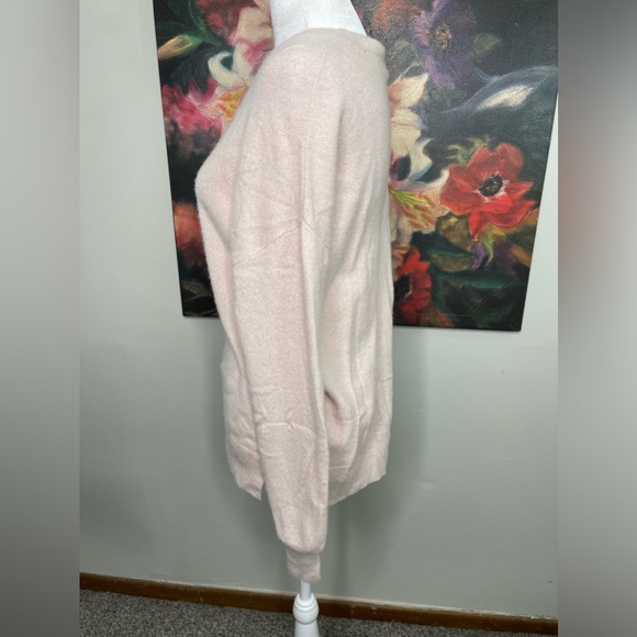 SUBTLE Luxury Washable Cashmere Wesley Pullover in Dust Pink Sz Xs S Cozy - Picture 4 of 10